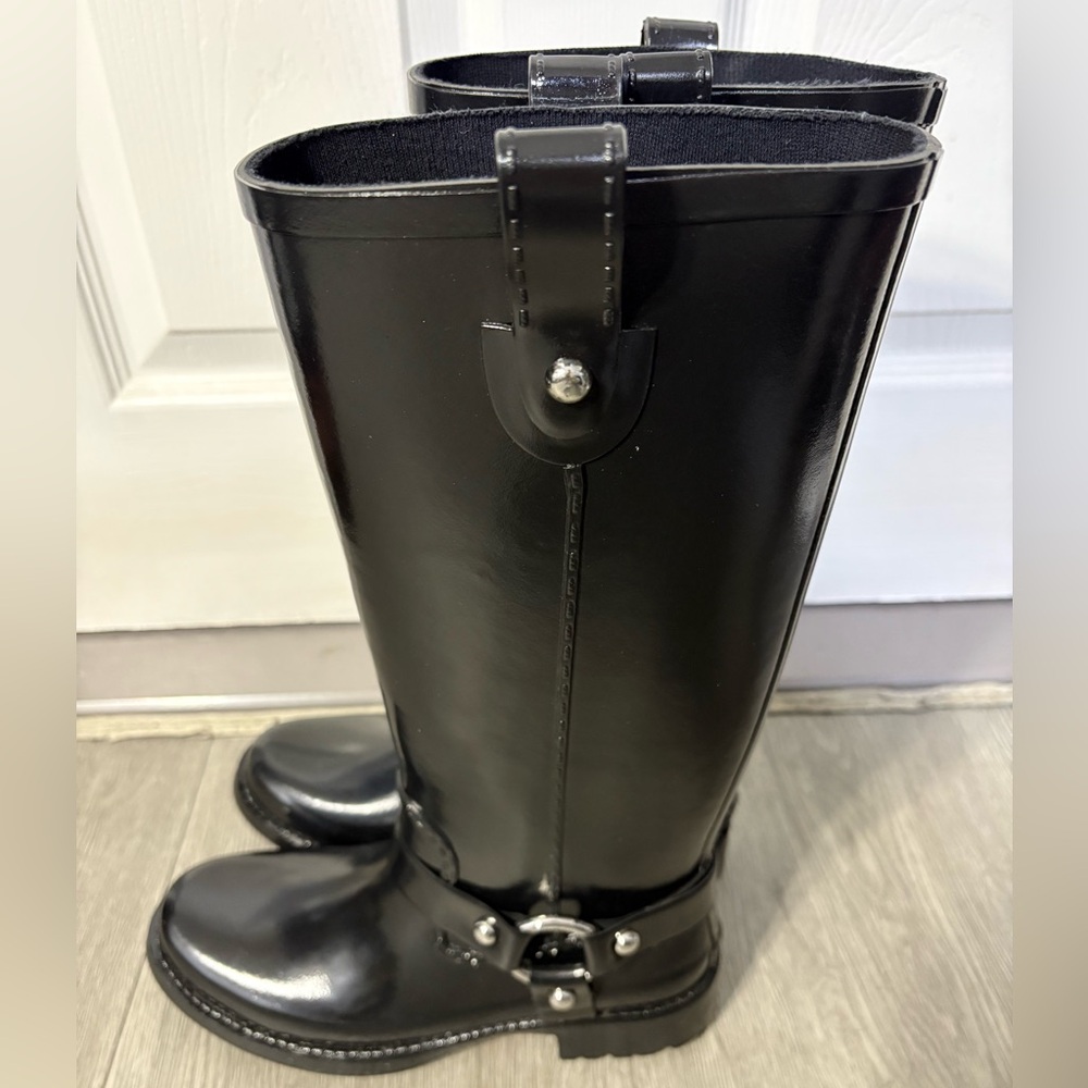 Michael Kors Glossy Black Boots